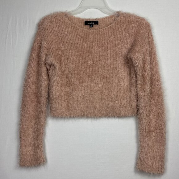 Lulus Pink Blush Eyelash Sweater Small 17x17.5 - Picture 1 of 7